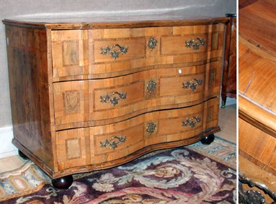 Lot 4308 - South German Baroque Inlaid Walnut Commode The...