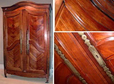 Lot 4313 - Provincial Louis XV Fruitwood Armoire The...