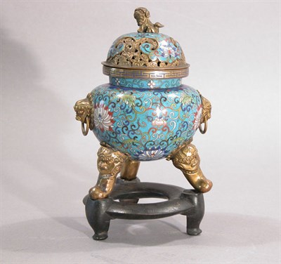 Lot 4249 - Chinese Cloisonne Censer Early 19th century...