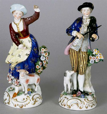 Lot 1207 - Pair of Continental Porcelain Figures of a...