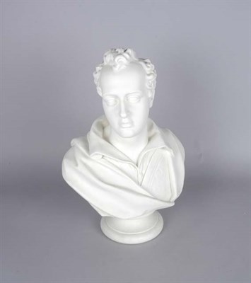 Lot 3536 - Parian Bust of Lord Byron Height 15 inches.