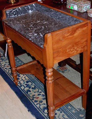 Lot 1387 - Louis Philippe Marble Top Fruitwood Washstand...