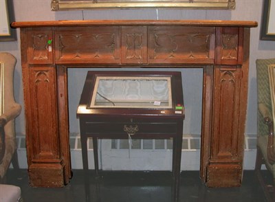 Lot 1213 - Gothic Style Pine Fireplace Surround Height 48...