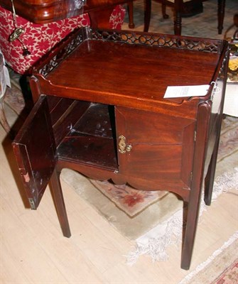 Lot 1604 - George III Mahogany Bedside Table Height 28...