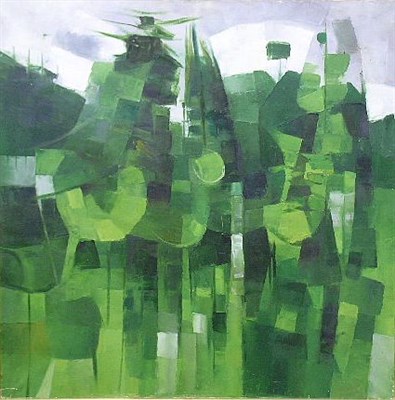 Lot 94 - Donald Pass British, b.1930 SPRING LANDSCAPE,...