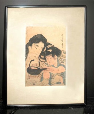 Lot 3549 - Utamaro Japanese Woodblock Print Woman and...