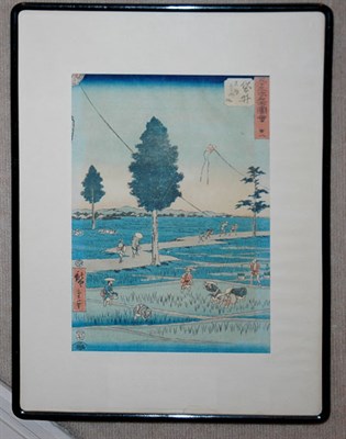 Lot 3497 - Japanese Woodblock Print Hiroshige Flying...