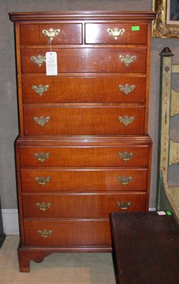 Lot 362 - Georgian Style Figured Maple Chest on Chest...