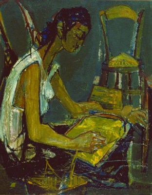 Lot 44 - Jean Jansem French, b.1920 SEATED WOMAN Signed...