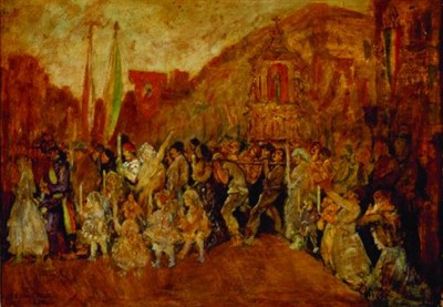 Lot 254 - Jerome Myers 1867-1940 SKETCH FOR MADONNA...