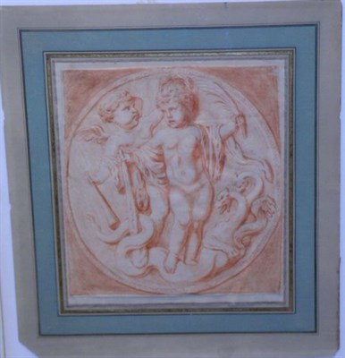 Lot 4012A - French School 18th Century PUTTI SLAYING A...