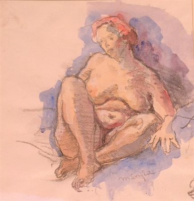 Lot 11 - Moses Soyer American, 1899-1974 (i) RECLINING...