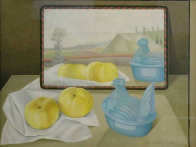 Lot 51 - Maria Picabia STILL LIFE WITH YELLOW APPLES...