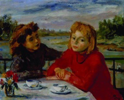 Lot 330 - Robert Philipp 1895-1981 TWO FRIENDS Signed...