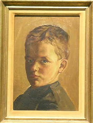 Lot 73 - American School 20th Century HEAD OF A BOY Oil...