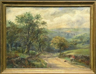 Lot 74 - American School 19th Century FIGURES ON A...