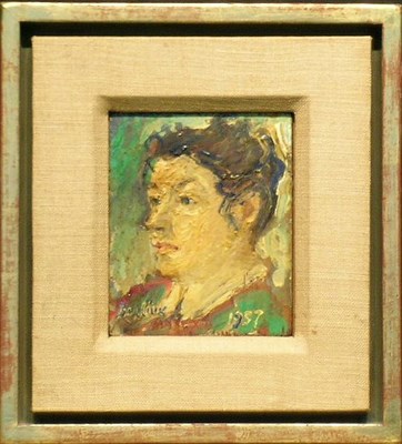 Lot 13 - David Burliuk American, 1882-1967 PORTRAIT OF...