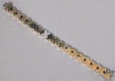 Lot 538 - Gold and Diamond Bracelet