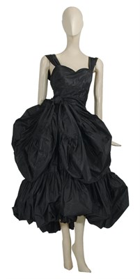 Lot 49 - Balenciaga Black Silk Tissue Taffeta Dress...
