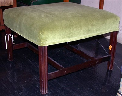 Lot 2160 - Georgian Style Mahogany Green Velvet Mahogany...