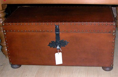 Lot 210 - Spanish Style Simulated Leather Trunk Height...