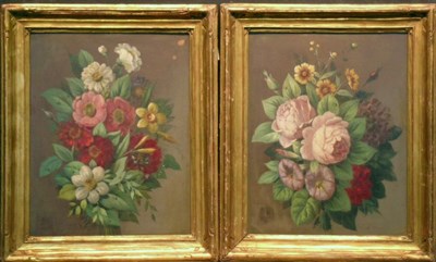Lot 2006 - American School 19th Century FLORAL STILL...