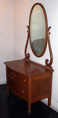 Lot 2185 - American Oak Vanity Height 71 inches, width 36...