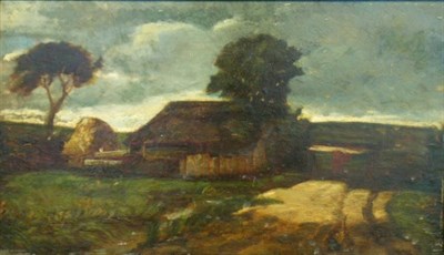 Lot 2040 - Manner of Charles Francois Daubigny FARM IN A...
