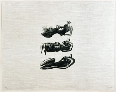 Lot 2256 - Henry Moore THREE RECLINING FIGURES WITH LAND...