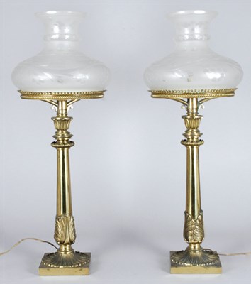 Lot 3188 - Pair of Brass Sinumbra Lamps Second quarter of...