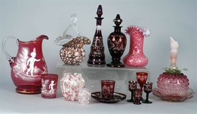 Lot 3183 - Group of Bohemian Glassware Including...