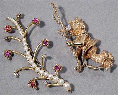 Lot 375 - Two Gold Pins