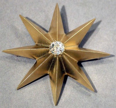 Lot 377 - Gold and Diamond Star Pin