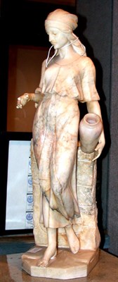 Lot 540 - Alabaster Figure of a Classical Maiden Water...