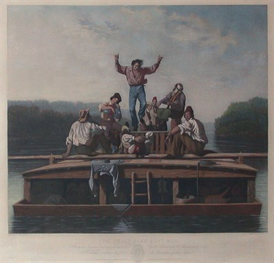 Lot 3086 - After George Caleb Bingham THE JOLLY FLAT BOAT...
