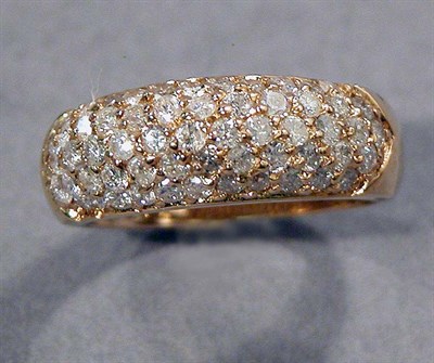 Lot 468 - Gold and Diamond Bombe Ring
