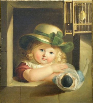 Lot 2004 - American School 19th Century HER PET BIRD...