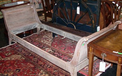 Lot 2166 - Louis XVI Style Limed Wood Daybed Length 7 feet.