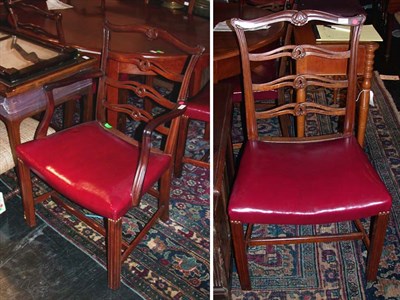 Lot 1144 - Set of Eight Georgian Style Mahogany Dining...