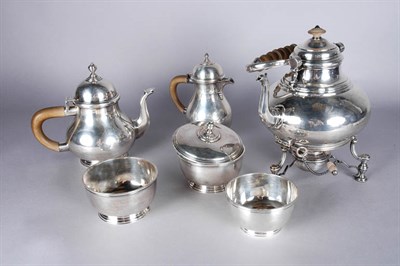 Lot 1508 - Modern English Silver Six-Piece Tea Service...