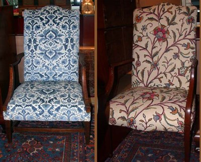 Lot 3133 - Federal Birch Lolling Chair New England, early...