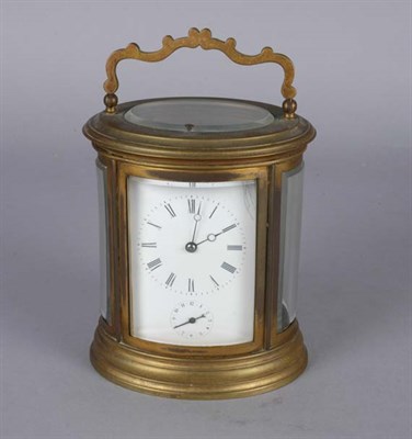 Lot 1559 - French Brass Alarming Carriage Clock Height 8...