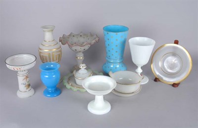 Lot 1591 - Miscellanous Group of Opaline Glass Articles...