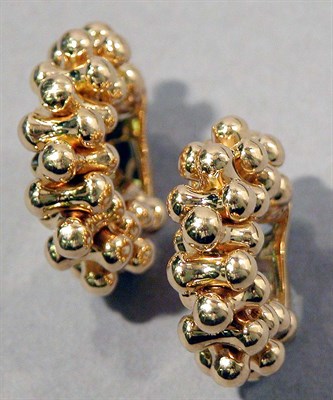 Lot 455 - Pair of Gold Style Hoop Earrings