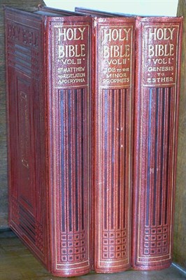 Lot 382A - [BINDINGS] HOLY BIBLE Plates, mostly in color....