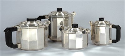 Lot 244 - Portuguese Silver Four-Piece Coffee and Tea...