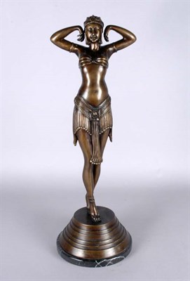 Lot 1538 - Art Deco Style Patinated Bronze Figure of a...