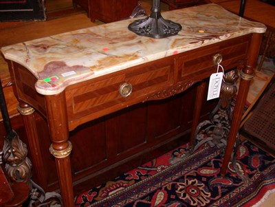 Lot 1281 - Louis XVI Style Onyx Top Mahogany Side Table...
