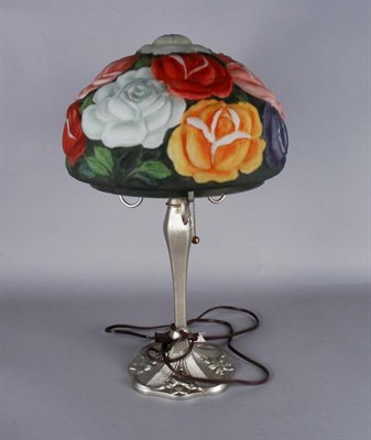 Lot 1380 - Two Reverse Painted Glass and Silvered Metal...