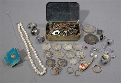 Lot 36 - Group of Jewelry, Coins and Stones